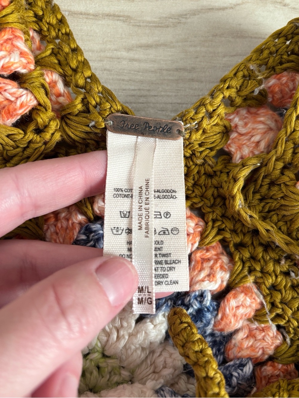 Free People Summer of Love Crochet Halter Top Tank Top Boho Floral Medium Large - Picture 3 of 5